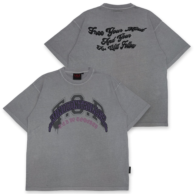 T.C.R MIND CONTROLLER WASHED S/S TEE - ASH GRAY