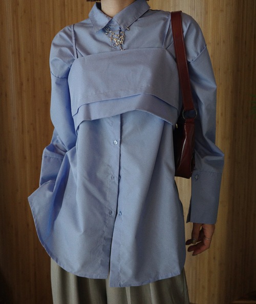 ３colorブロードビスチェセットシャツ