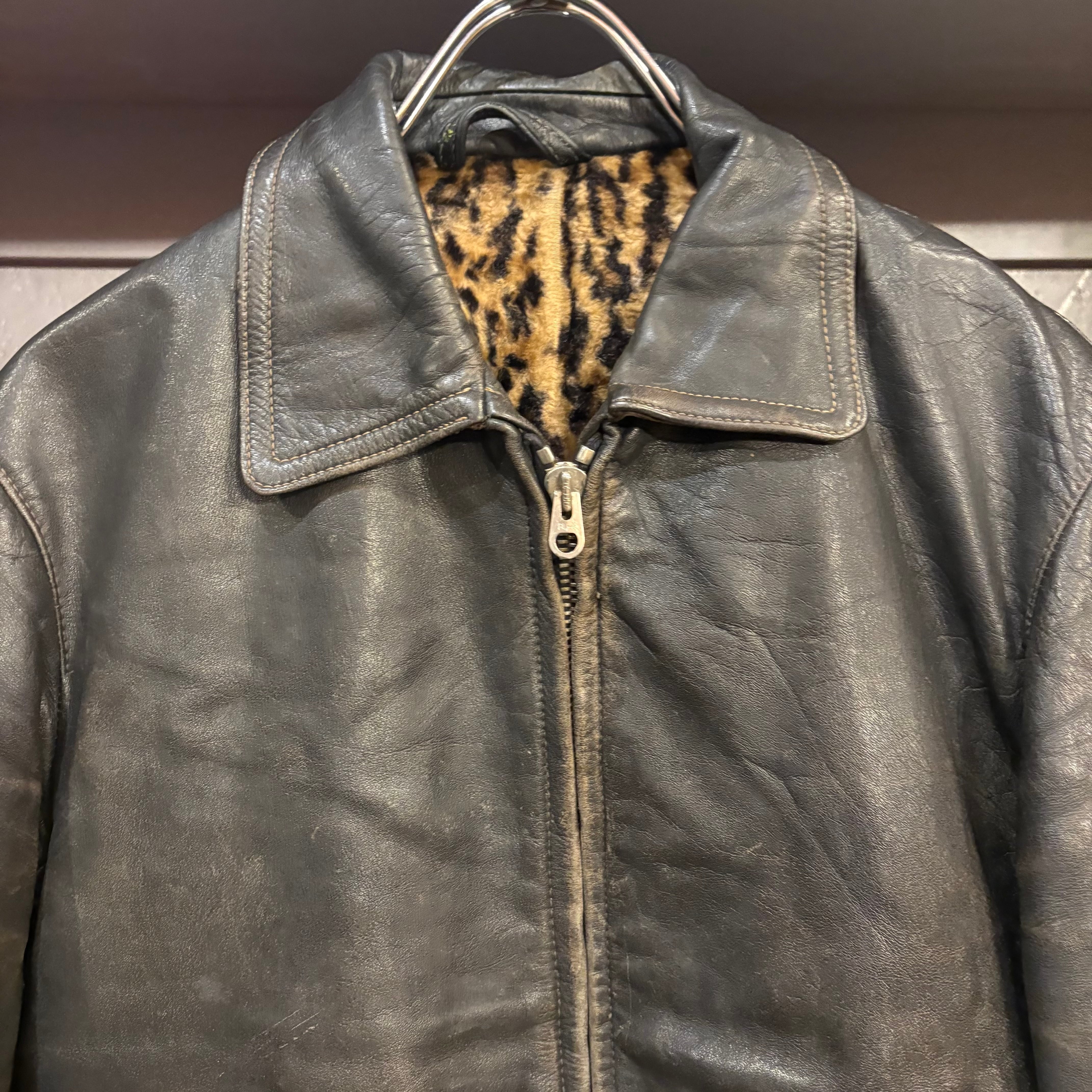50-60s Haelson Leopard Leather Jacket Germany製 | VOSTOK