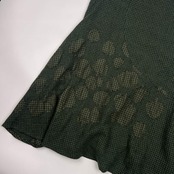 慈雨 ジウ チェック ノースリーブ  ワンピース 40/グリーン レディース