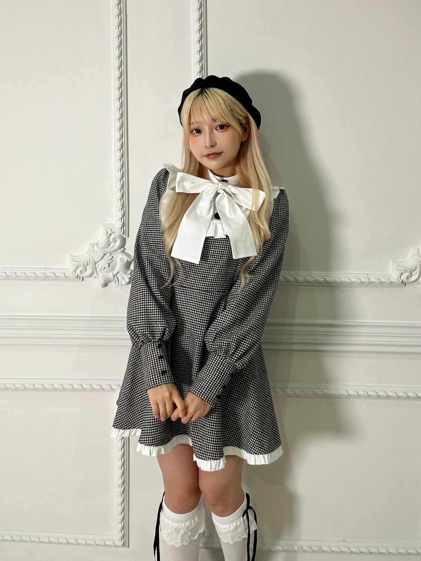 【LAST2】すいーとリボンチェックワンピース