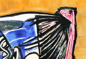 パブロ・ピカソ「シルヴェット・ダヴィッドの肖像」作品証明書・展示用フック・限定500部エディション付複製画ジークレ