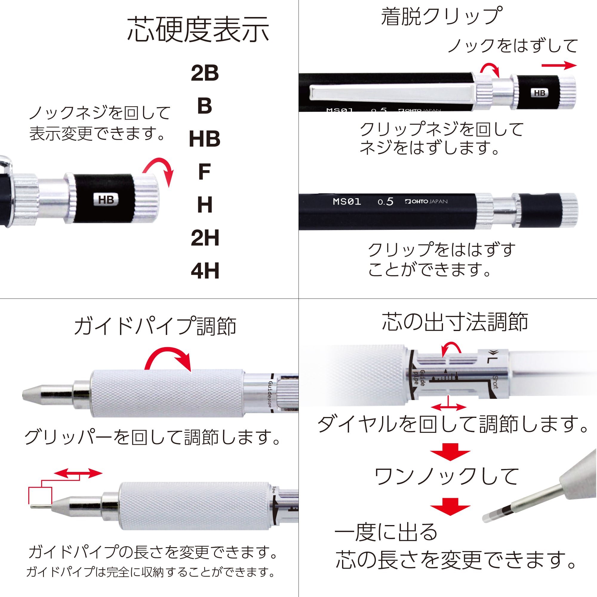 OHTO/オート】シャープペン MS01 0.3mm (ネイビー) 590Co.