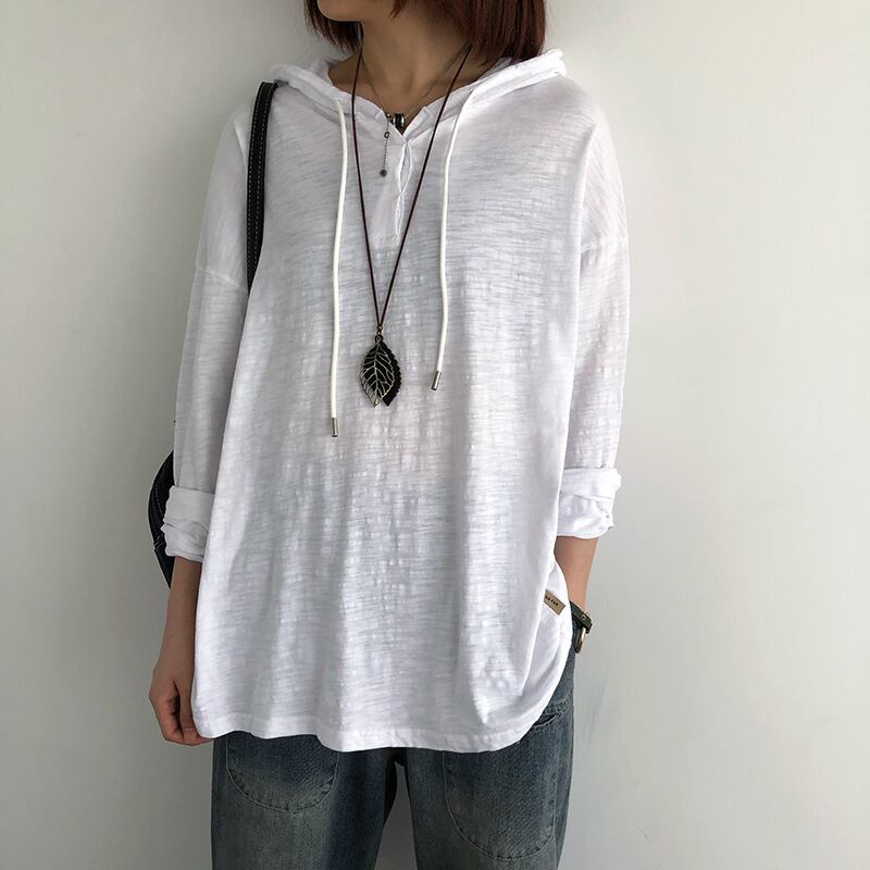 送料無料 パーカー レディース 長袖tシャツ フード付き ロンT