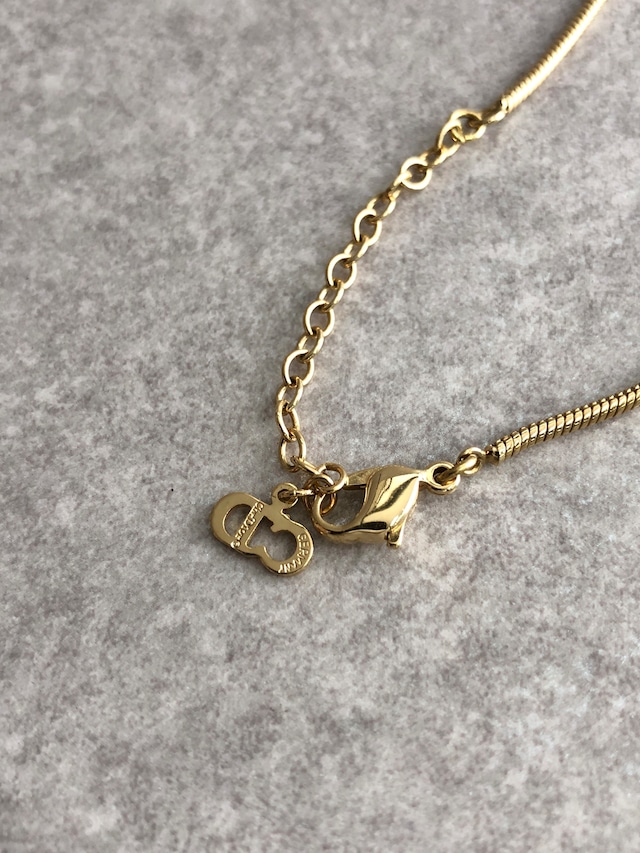 Christian Dior クリスチャン ディオール ネックレス ゴールド ラインストーン vintage ヴィンテージ オールド i8w5tf