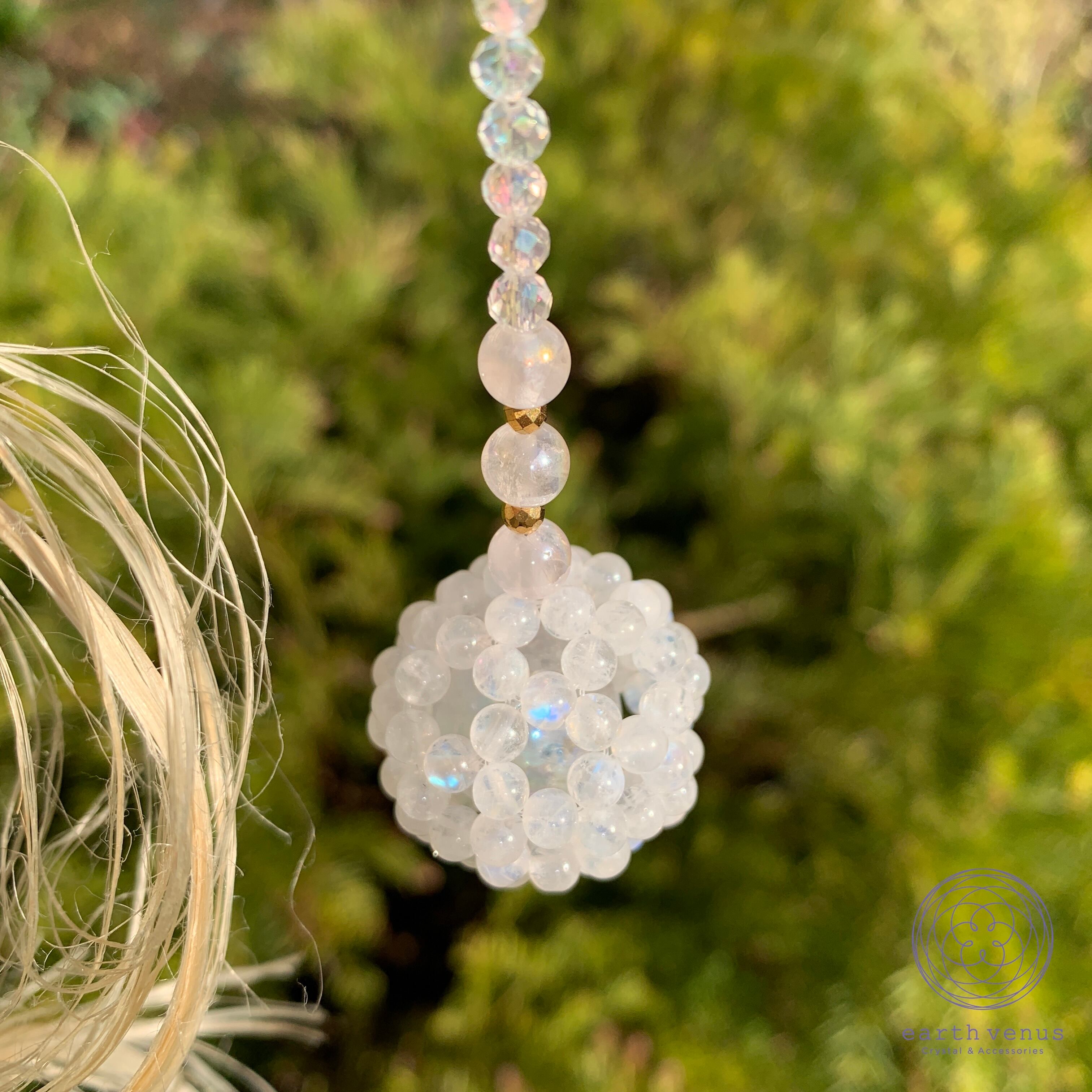 サンキャッチャー ☆バッキーボール【精麻・水晶・その他