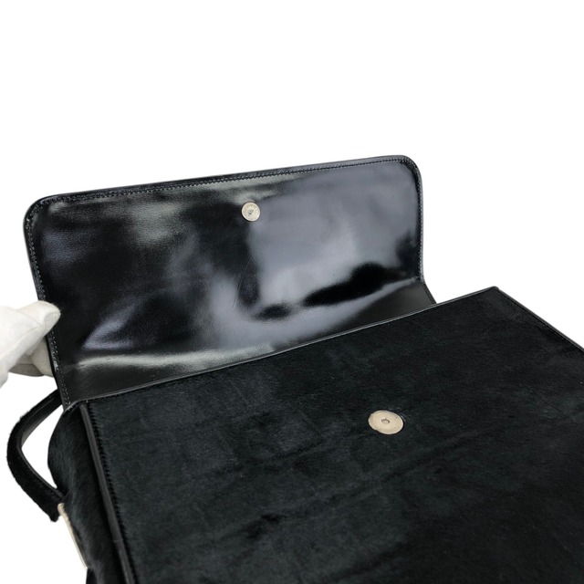 GUCCI グッチ ショルダーバッグ ブラック サイドロゴ ハラコ ワンショルダー vintage ヴィンテージ オールド v7uzb2