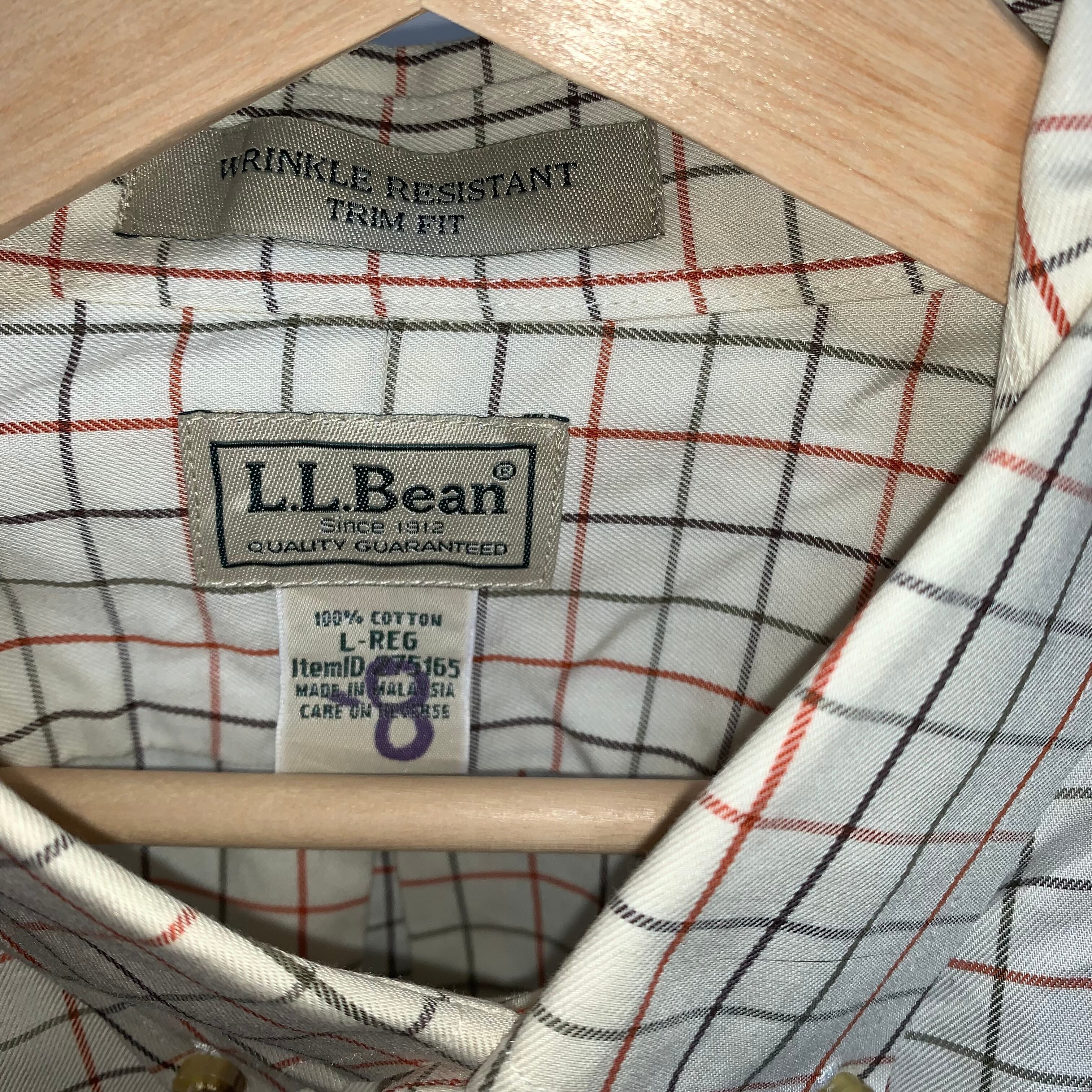 US古着 L.L.Bean エルエルビーン 長袖 ボタンダウン シャツ ウインドウ