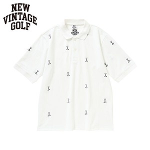 NEW VINTAGE GOLF ニュービンテージゴルフ ポロシャツ ホワイト NVG Golf Club Embroidered Polo Shirt NVG-0602