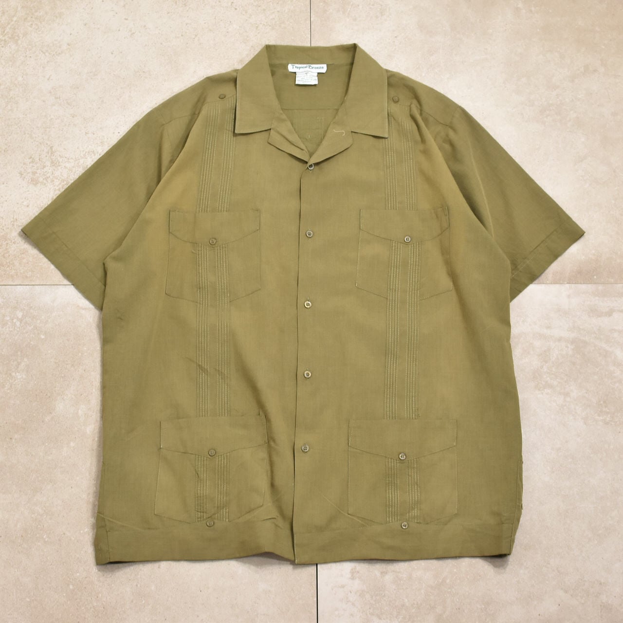 90s Tropical Breeze guayabera shirt | 古着屋 grin days memory ... TTT MSW Bonsai Stencil Knit 2022ss