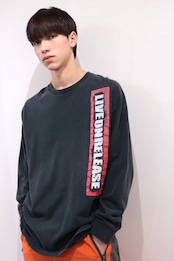 LiveonRelease faded black long sleeve t shirt