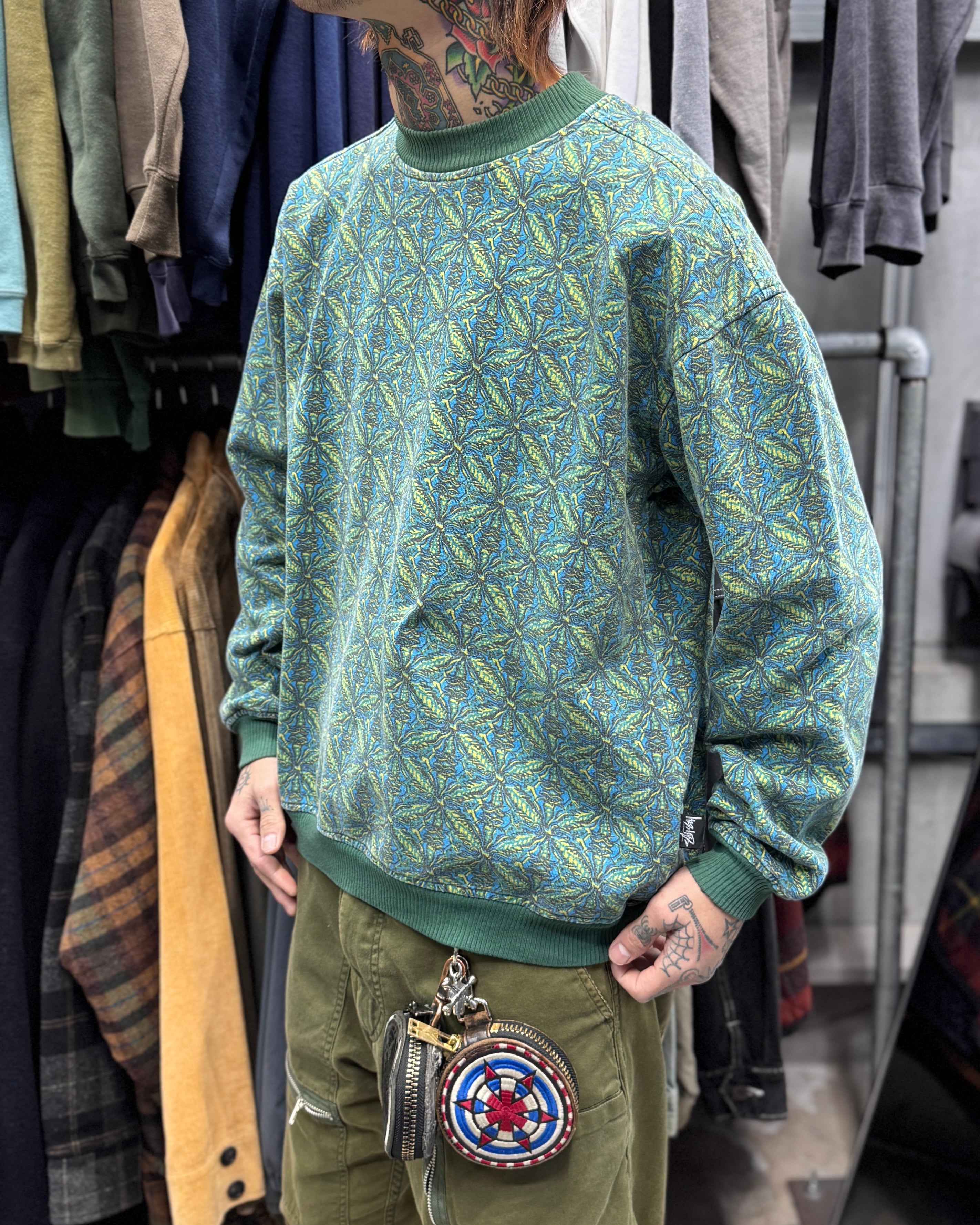 Special!!】80's~90's old stussy Marijuana Sweat “黒タグ