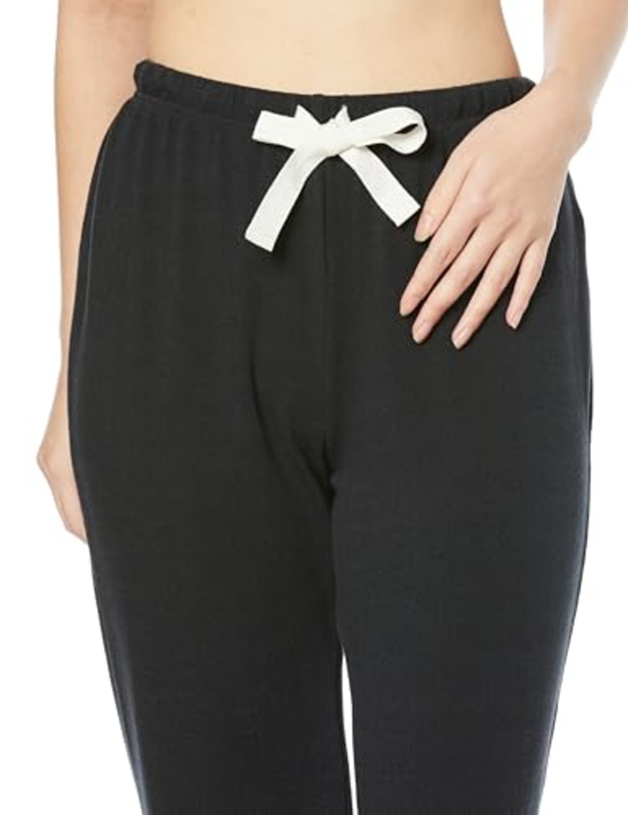 ジョガー パジャマボトムス ライトウエイト ラウンジウェア 大きいサイズ テリーコットン レディース ブラック XL