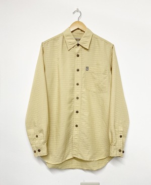 90sIslandSport Rayon/Polyester Dobby Check Shirt/L