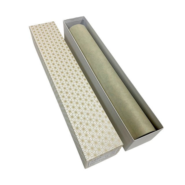 美濃雁皮 半切 【水色 具引加工】 5枚入 | 砂箔・古代紋 紋刷り 高級加工紙