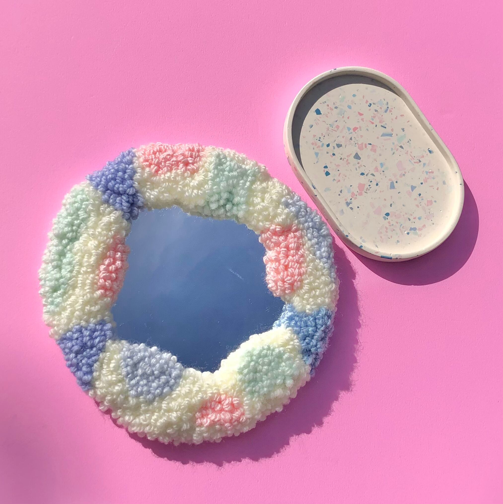 ☆lucky set☆ マルチトレイ & タフティングミラー