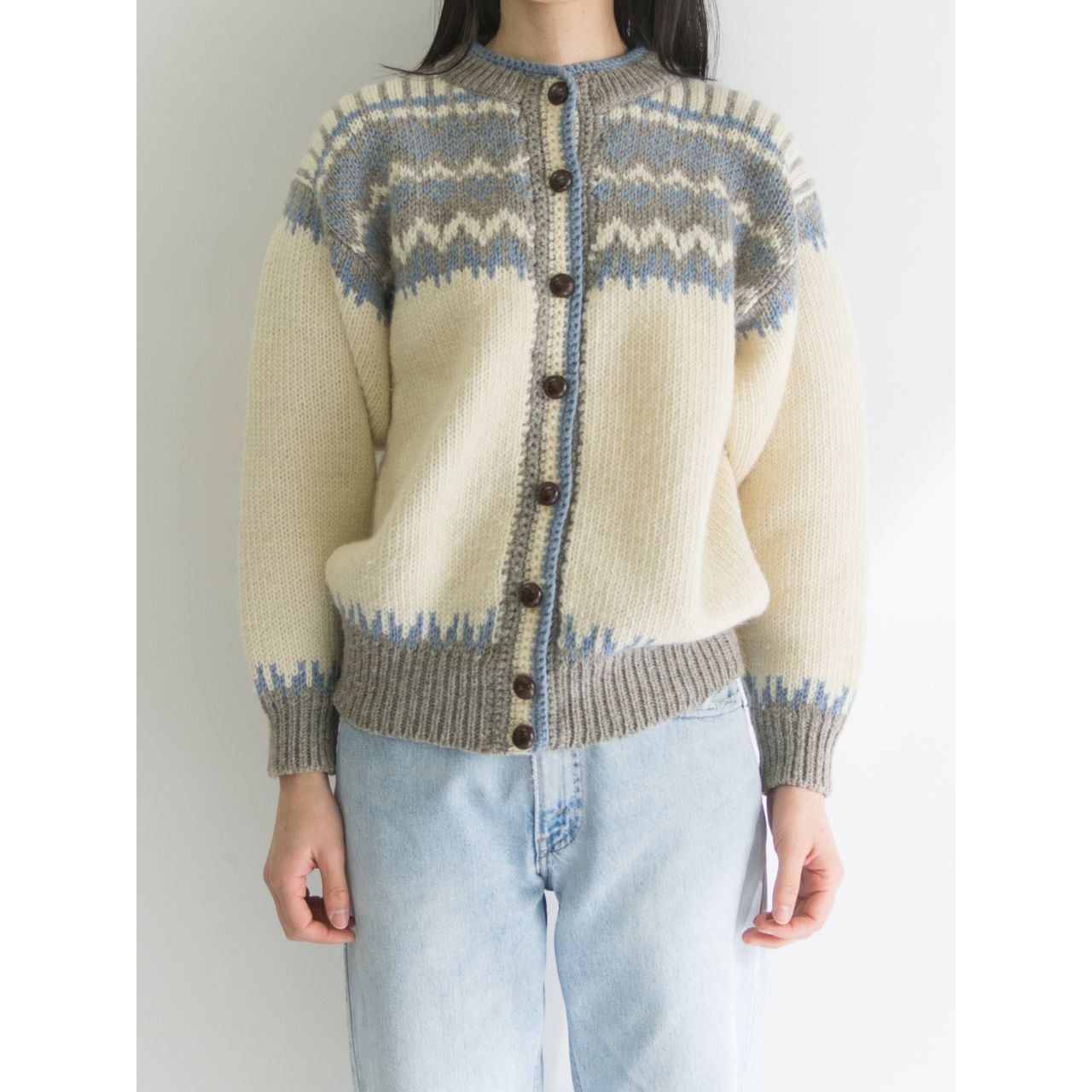 Made in New Zealand's wool nordic cardiganニュージーランド製