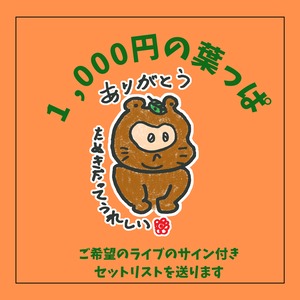 1,000円の葉っぱ【セトリカード付きの投げ銭】