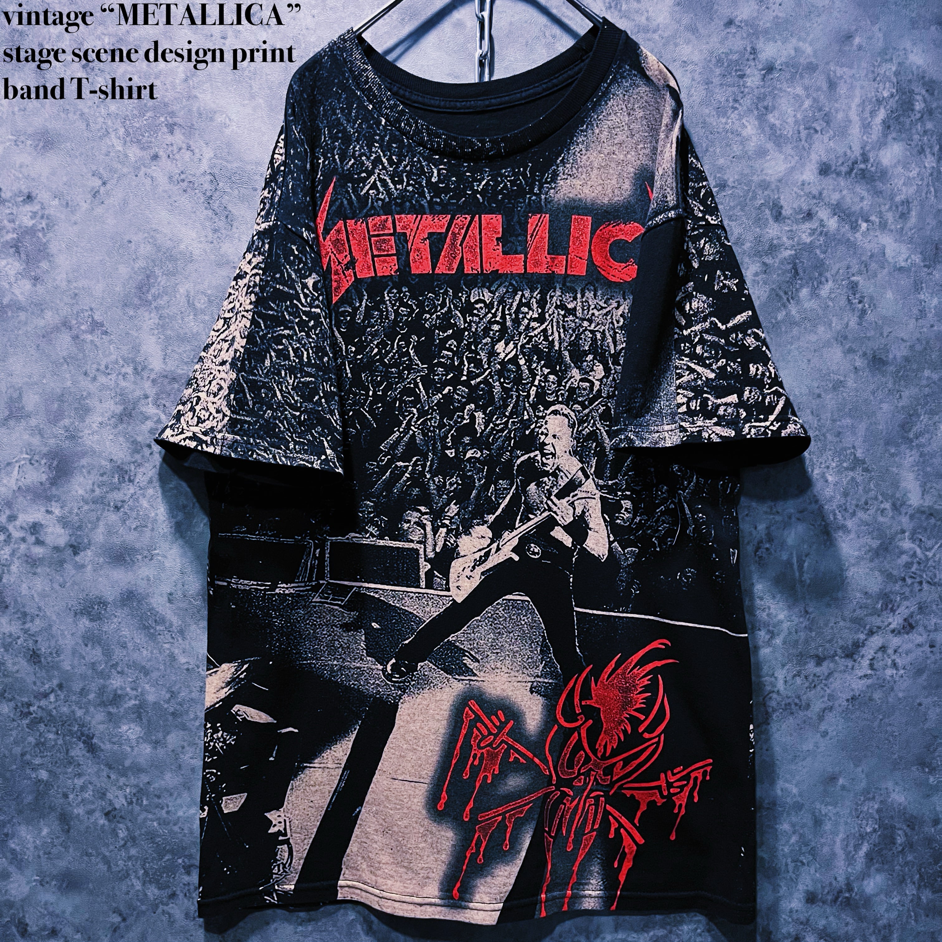 【doppio】vintage “METALLICA” stage scene design print band T-shirt
