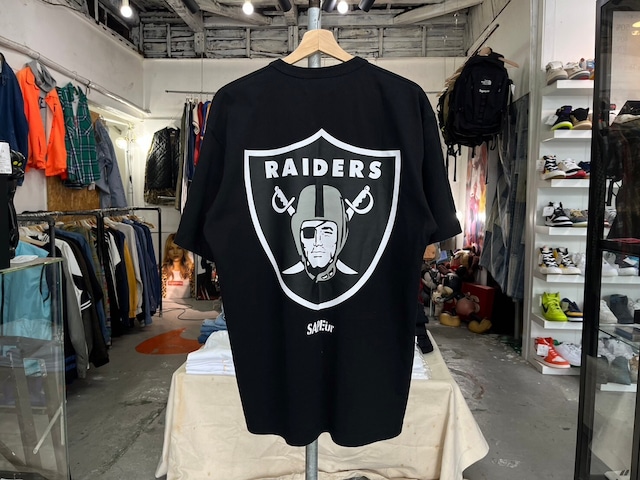 SAPEur × RAIDERS SS TEE BLACK LARGE 74432