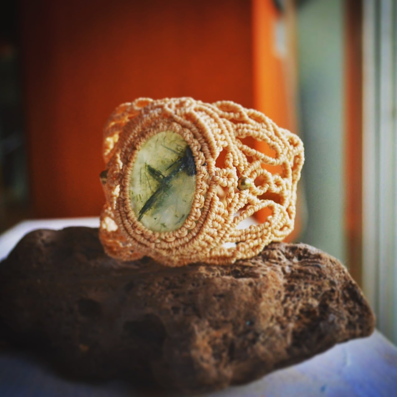 プレナイト マクラメブレスレットbm004