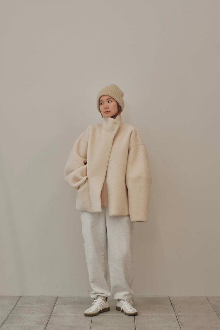 todayful Standcollar Boa Jacket ベージュ 36