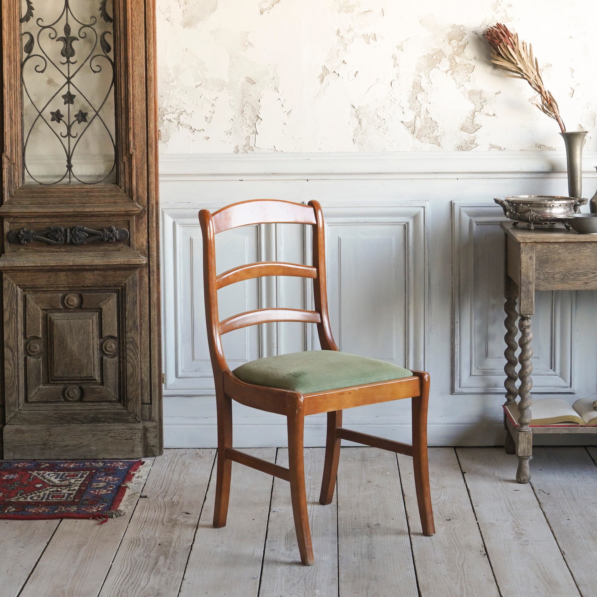 チェア/ラダーバックチェア/マホガニー/1940年代/アンティーク/ディスプレイ/空間装飾/椅子/イス