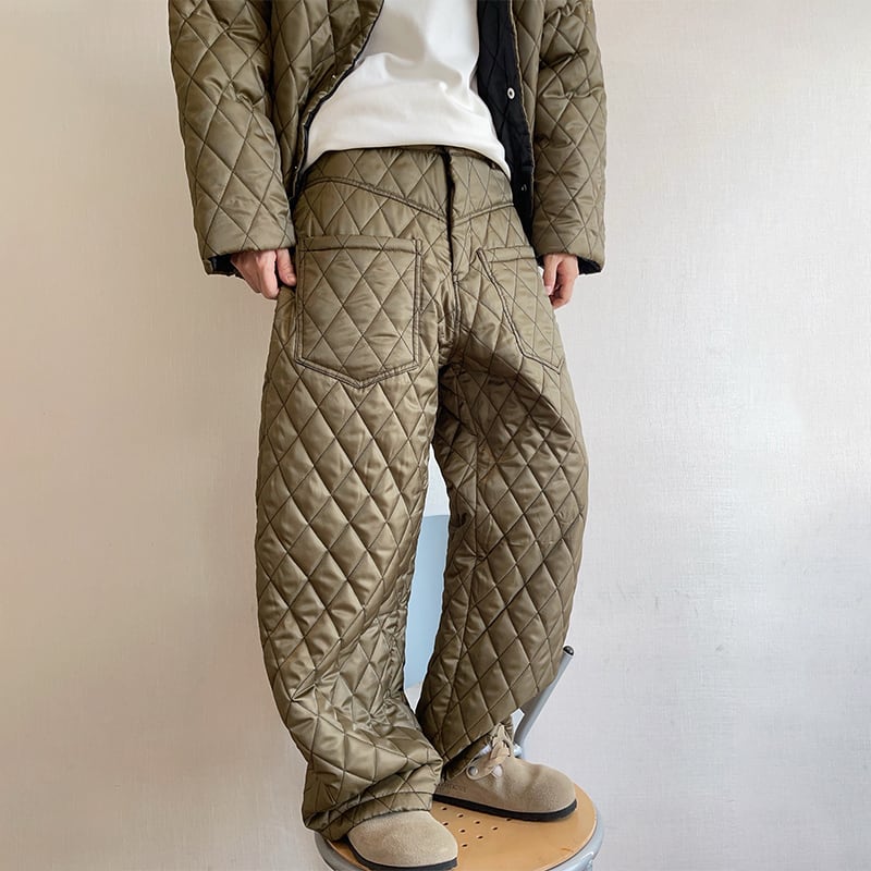 グレー ダイヤモンドキルティング パンツ サイズ1 15.【灰色の国】あのキルティングパンツ | さゆうま