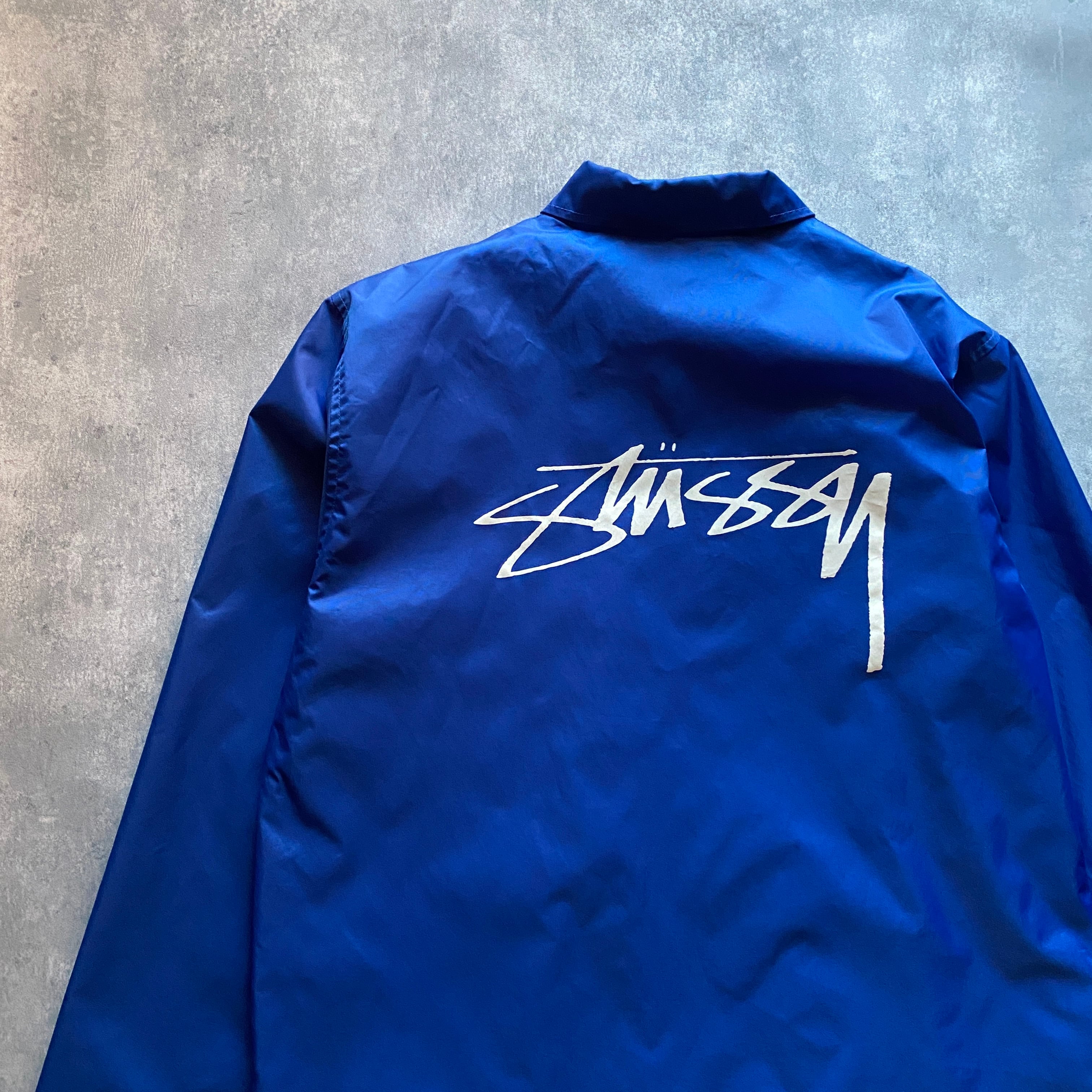 stussy ステューシー ブルゾン XL チェック バックロゴ グレンチェック