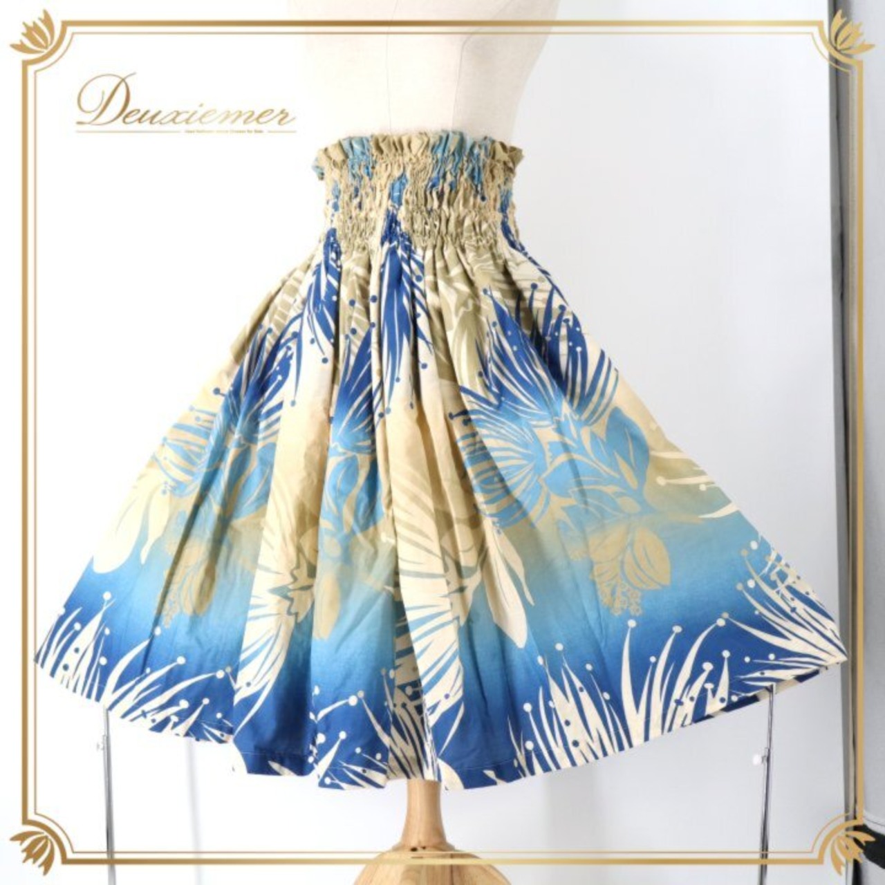 フラダンス 衣装 パウスカート ベージュ系 ハワイアンプリント アロハ フラ ダンス レッスン 練習 花柄 植物柄 ハワイアンダンス レディース ネイビー系 ブルー系 スカート シングル フレア 華やか さわやか かわいい おしゃれ 上品 大人っぽい ハワイアン フラガール ブルーベージュ系 ネイビーブルー系 フラダンス スカート フラ衣装 パウスカート ドレス フラ レッスンウェア 練習用 舞台衣装 発表会 コンサート ロング丈ではない 膝丈 かわいい 大人可愛い ナチュラル ボタニカル プリント