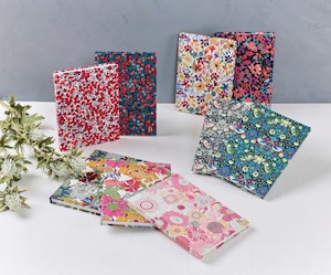 テキスタイルノート LIBERTY（リバティ）flower×Yellow（花×黄色）＊リバティファブリック Angelica Garla アンジェリカ・ガーラ使用