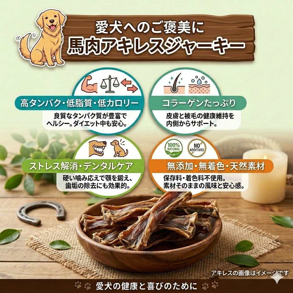 新発売 日本で生まれ育った国産馬のアキレスジャーキー 100g メール便