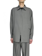 【YOKE】Wool Washer Tropical Zip Shirt