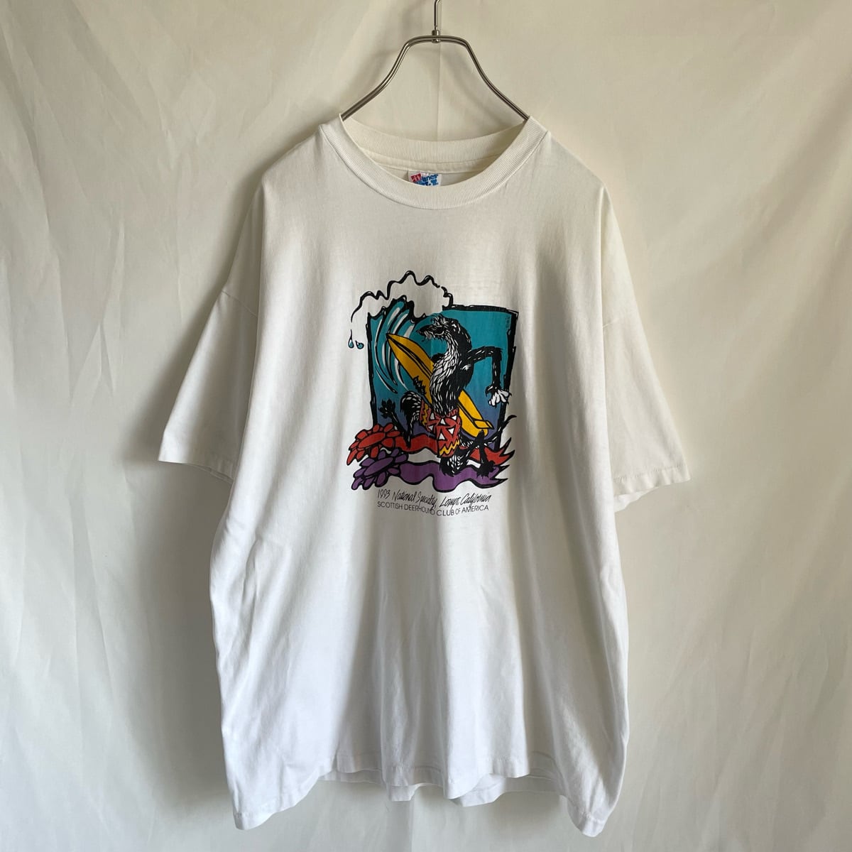90s 魚 Tシャツ  フィッシング アニマル 動物 白 ホワイト USA製