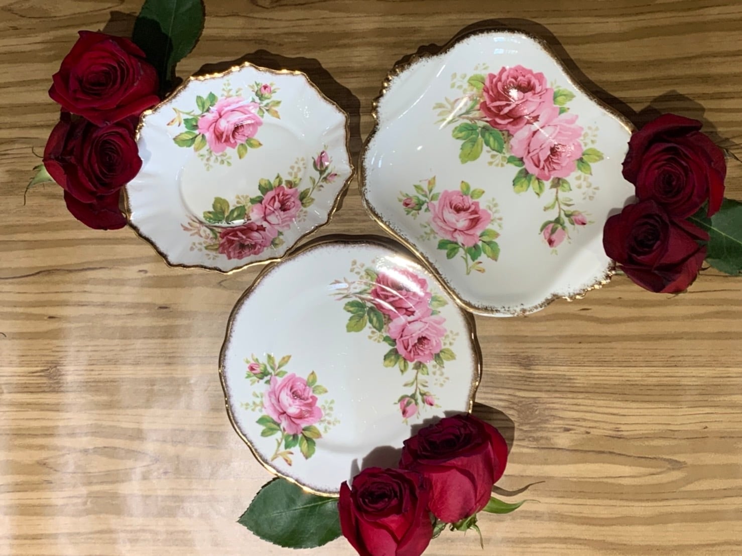 レア美品】ロイヤルアルバート☆アメリカンビューティー☆ケーキ皿5枚