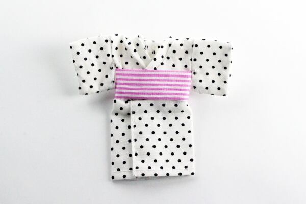 ドール服 1/6 オビツ11 浴衣 白ドット WHB002WHE MW - 画像2