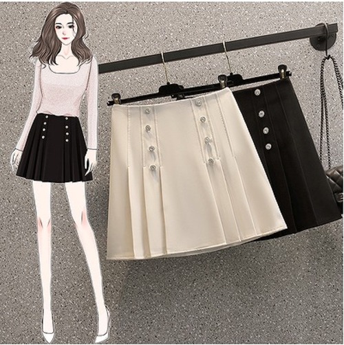 【大きいサイズL-4XL】【春夏新作】ファッション/人気ミニスカート♪アンズ/ブラック2色展開◆sbotv-206817