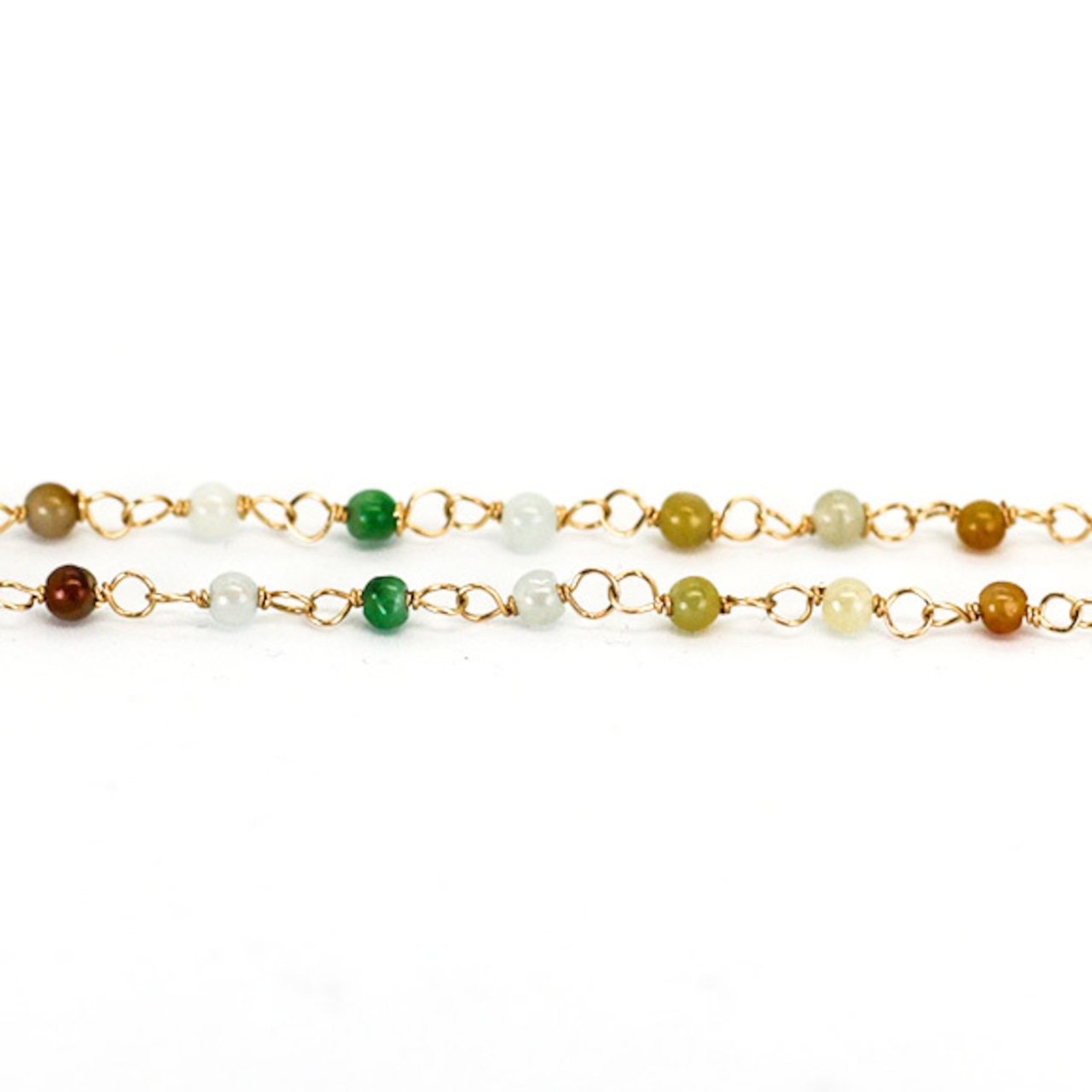 希少なカラーで大人かわいく！K14GF翡翠マルチカラーお花ペンダントネックレス A貨翡翠 jd_ne1084