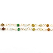 希少なカラーで大人かわいく！K14GF翡翠マルチカラーお花ペンダントネックレス A貨翡翠 jd_ne1084