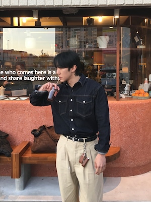 Vintage Western Washed Denim Shirt (3color)