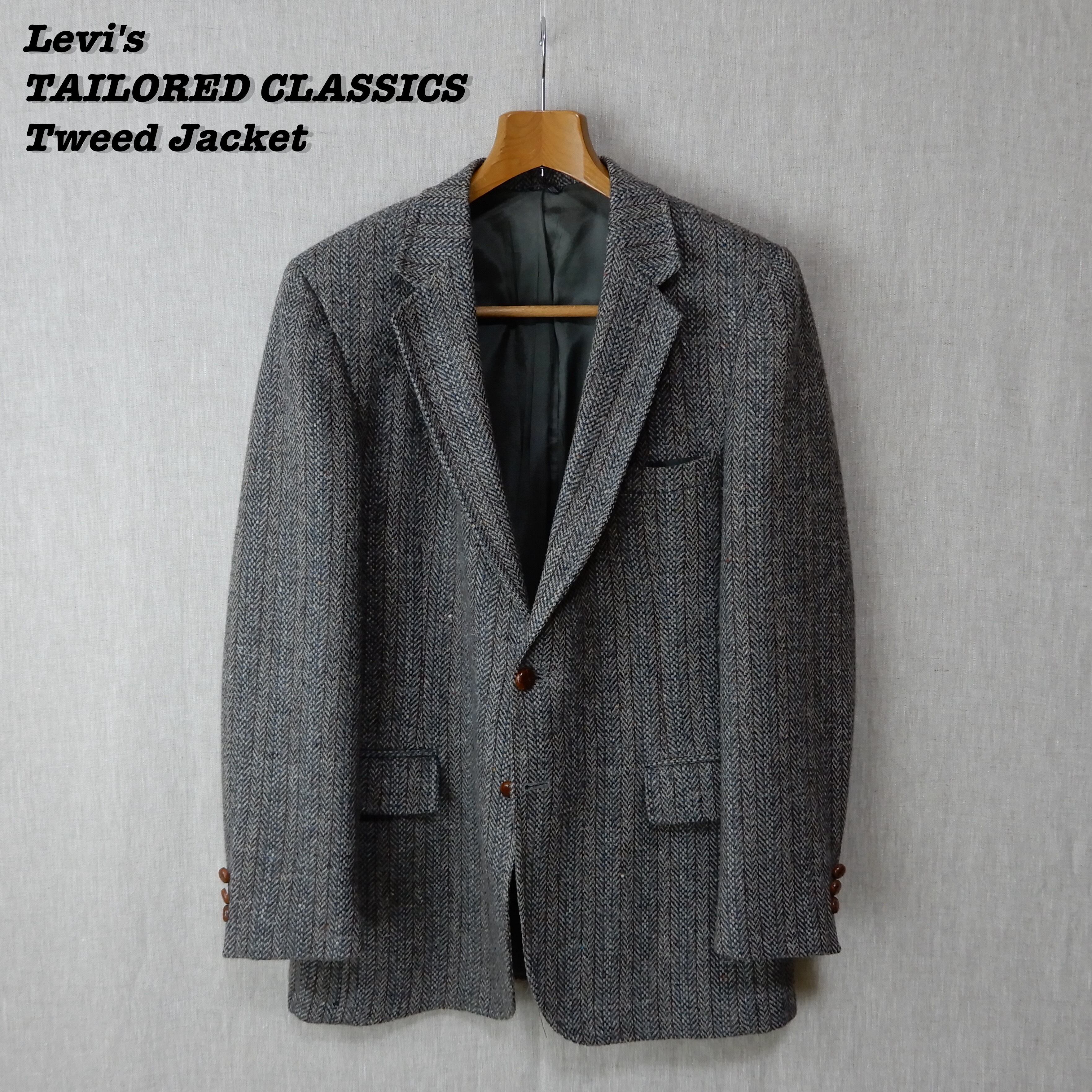 Levi's TAILORED CLASSICS Wool Tweed Jacket 1980s 42L | Loki