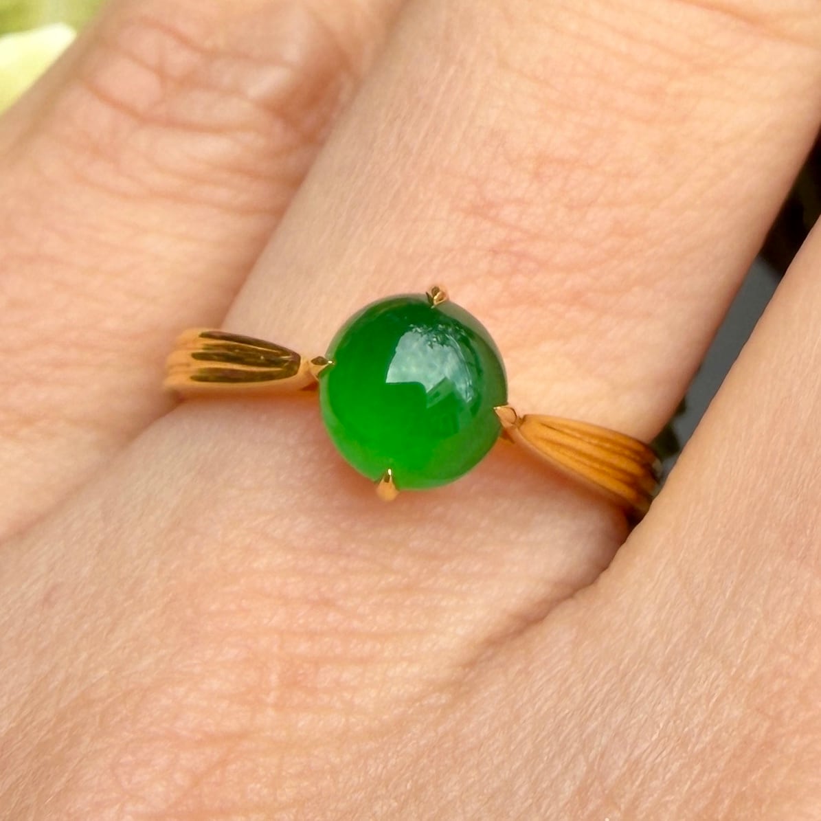 Jade Gold Ring RC2510SBRG10001 | Victorian Box