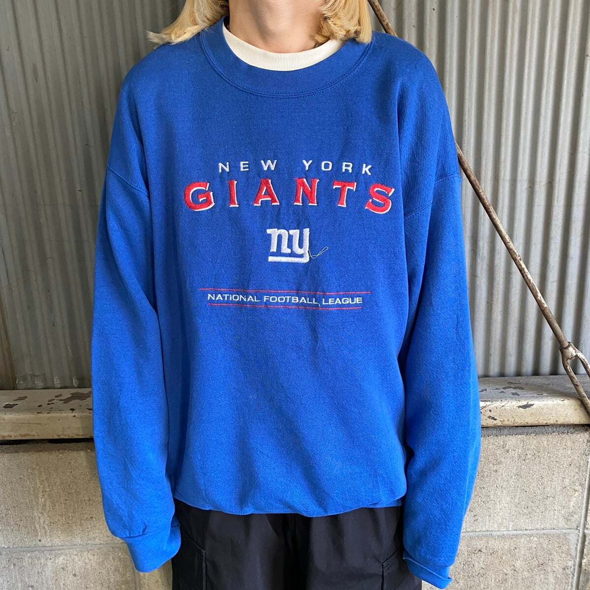 【激レア3XL☆Lee製90s】NFL ジャイアンツ 刺繍スウェットトレーナー