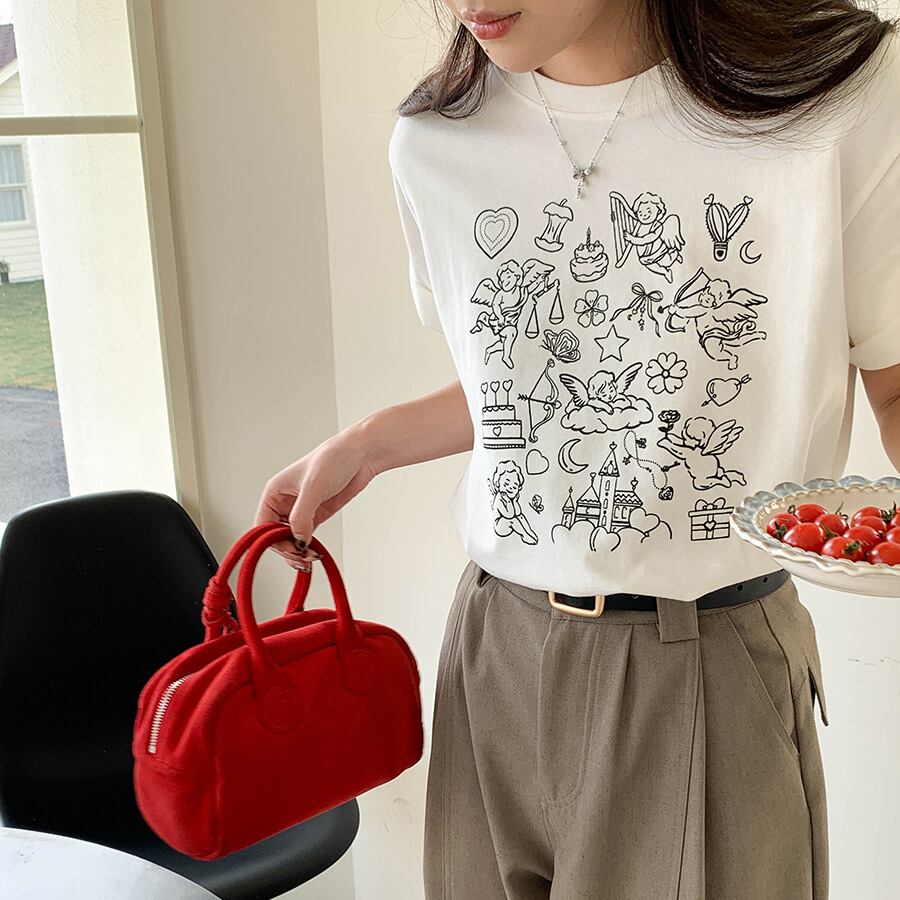 【tops】プリントTシャツ M32981