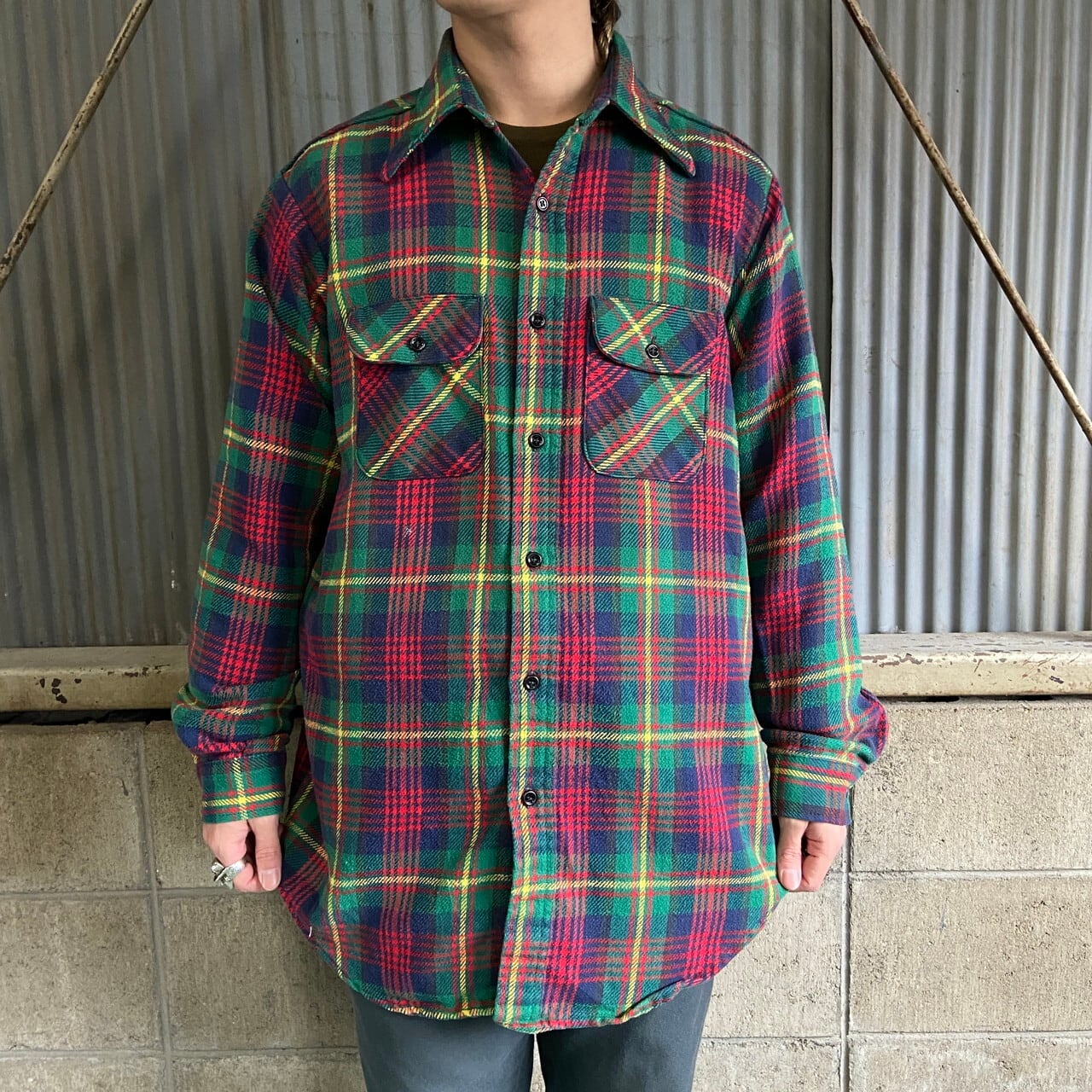 ☆70's FIVEBROTHER HeavyFlannelShirt 70年代 ファイブブラザー