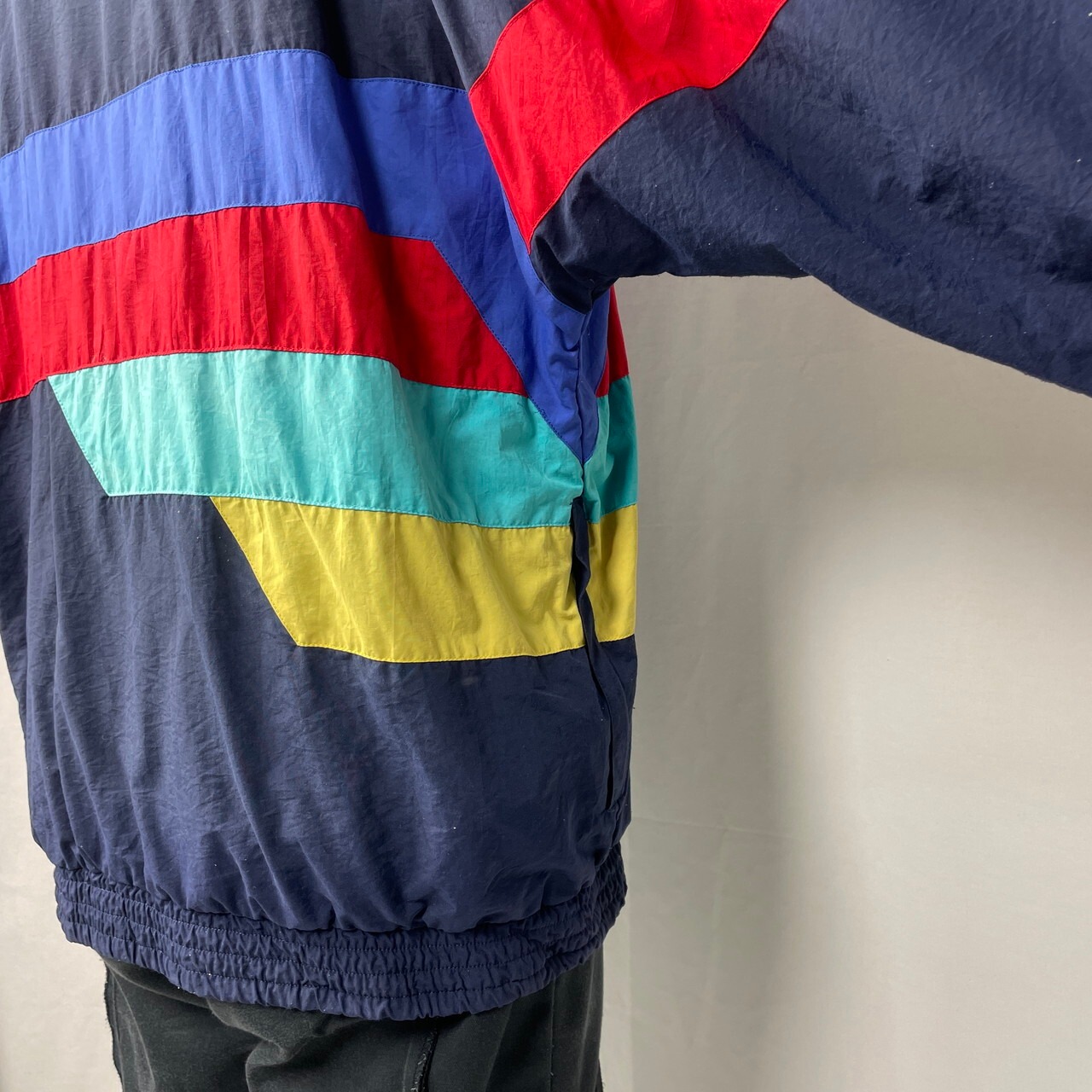 80年代 adidas アディダス ナイロン トラックジャケット メンズXL相当 