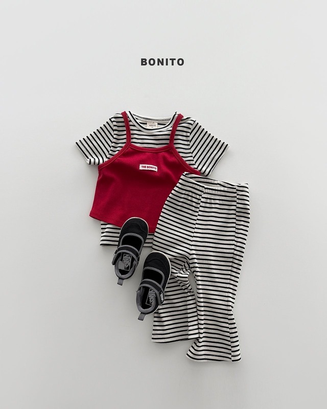 《予約》送料無料【BONITO】slim stripe set
