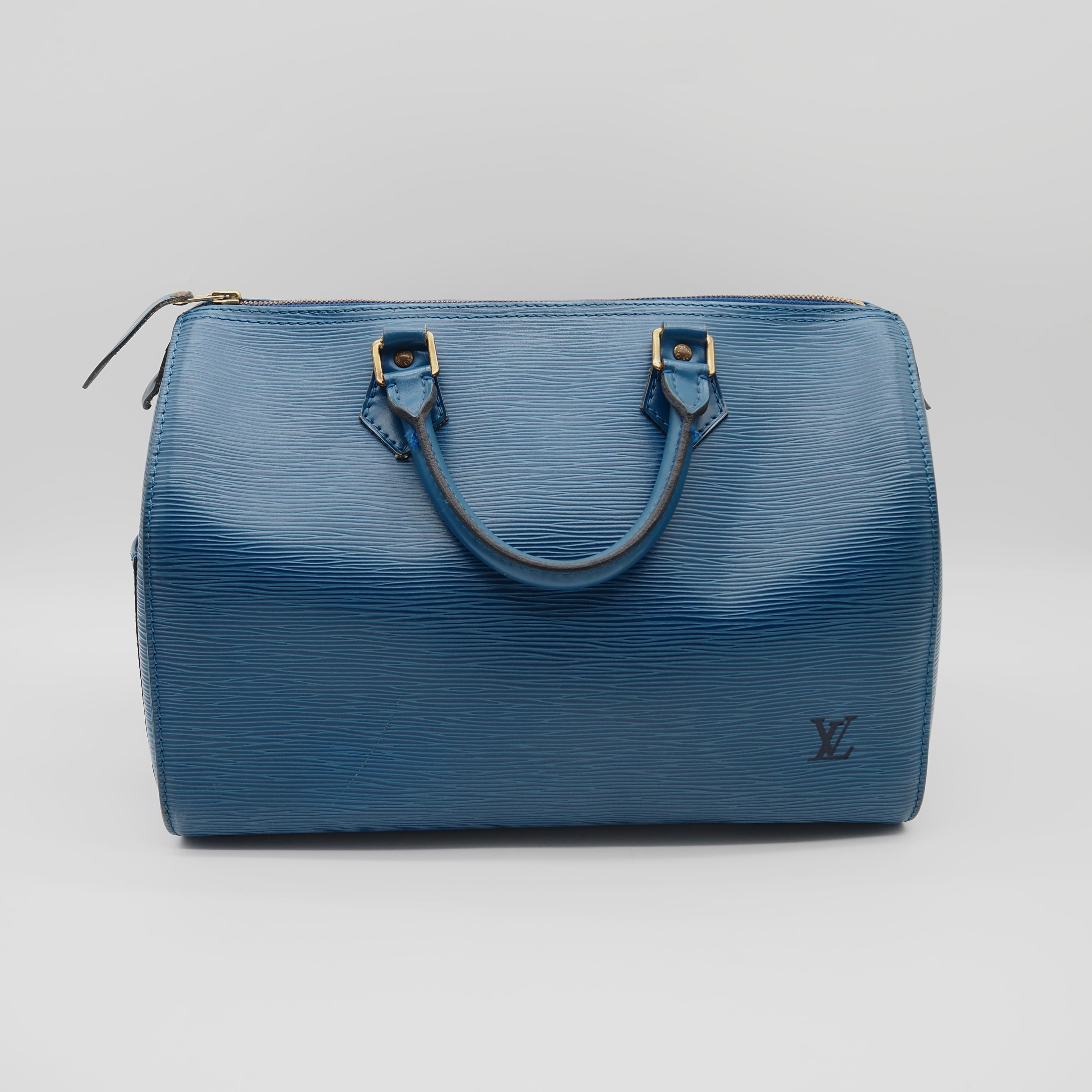 Louis Vuitton エピ スピーディ 35 ボストンバッグ ブルー レザー ルイ