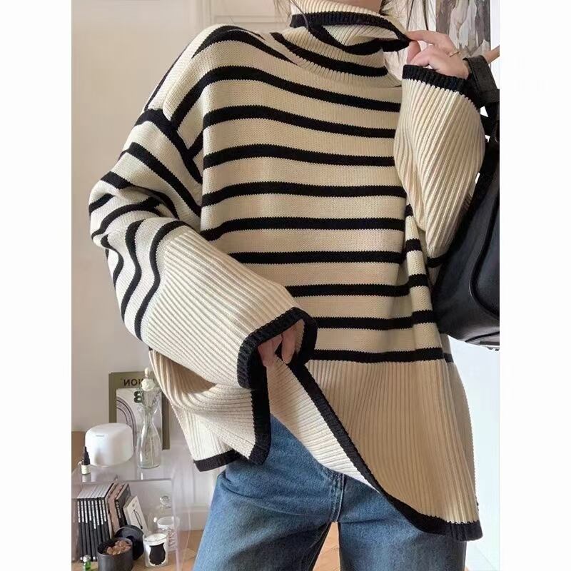 ボーダータートルニット　AJ1079-871