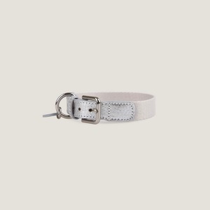 【即納】GOPE Metallic Dog Collar - B-Buckle｜Silver × Ivory